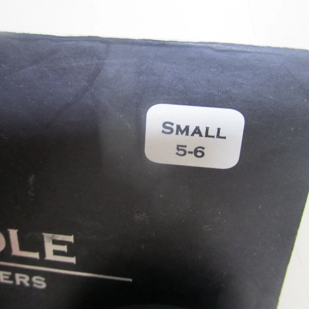 Sky Sole Fleece Slippers for Boys, Soft, solid Black with Blue trim Small 5-6